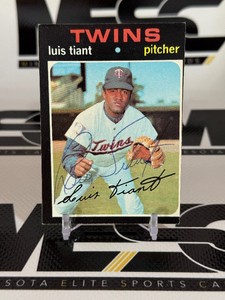 Luis Tiant Autogrpahed 1971 Topps #95 Vintage Minnesota Twins Baseball Card