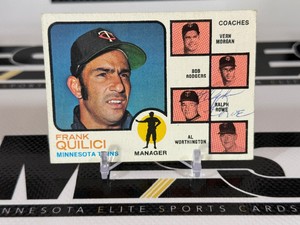Frank Quilici Autographed 1973 Topps #49 Vintage Minnesota Twins Baseball Card