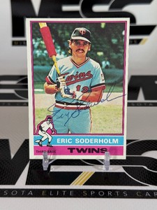 Eric Soderholm Autographed 1976 Topps #214 Vintage Minnesota Twins Baseball Card