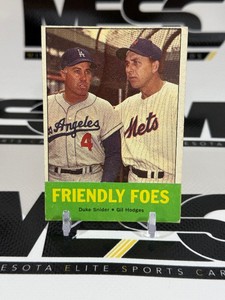 Duke Snider  Gil Hodges 1963 Topps #68 Friendly Foes Vintage Baseball Card