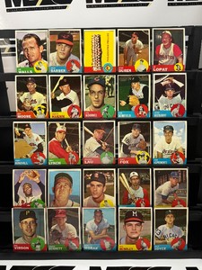 1963 Topps Baseball 25-Card Vintage Lot #1 - Numbers 11-66 (nice cards, no duplicates)