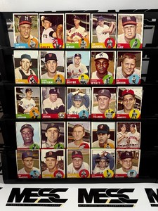 1963 Topps Baseball 25-Card Vintage Lot #6 - Numbers 367-401 (nice cards, no duplicates)