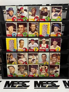 1963 Topps Baseball 25-Card Vintage Lot #7 - Numbers 403-445 (nice cards, no duplicates)