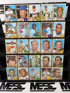 1968 Topps 25-Card Vintage Baseball Lot - #1