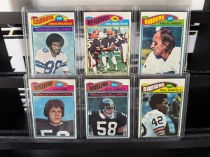 1977 Topps 6 Star Vintage Football Card Lot - Ham, Lambert, and More