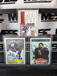 Franco Harris 3 Card Vintage Football Lot - 1980, 1983, 1984