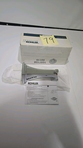 $64 KOHLER Wall-Mount Diverter Bath Spout, Polished Chrome