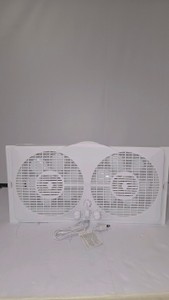 $34  Lot 58  65-Watt 9 White Reversible Twin Window Fan (Model WDF9-2)