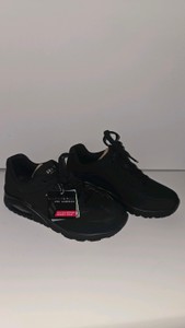 $80  Lot 63  Skechers Street Uno Stand on Air Womens Sneakers, Black 73690