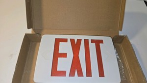 Lot 101  LED Exit Sign with Battery Backup