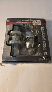 $81  Lot 115  Universal Hardware UH40032 Heavy Duty Commercial Keyed Entry Lever and Deadbolt Combo, Satin Chrome
