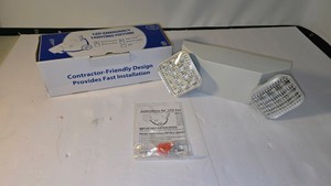 Lot 117  LED Emergency Lighting Fixture, Dual Adjustable Heads, White Housing, High-Lumen