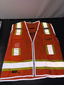 Lot 126  Hi-Vis Orange Mesh Safety Vests, Size LXL