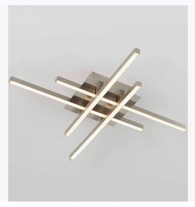 $90 Artika Grid 20 Modern Brushed Nickel LED Flush Mount Ceiling Light