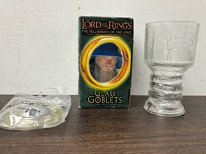 Vintage Lord of the Rings Gandalf Glass Goblet With Base