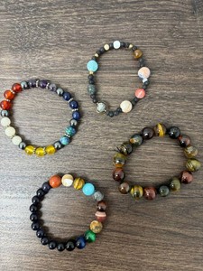 Beaded Stretch Bracelets Assortment (Lot of 4)