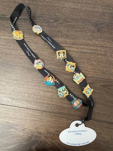 Disney Adventures Lanyard With Collectible Character Pins