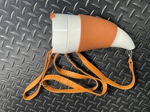 Novelty Orange and White Cylindrical Crossbody Bag