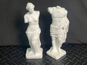 Classical Venus De Milo & Roman Soldier Figurines (Lot of 2)