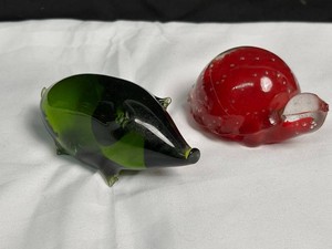 Pilgrim Glass Handblown Glass Fish & Turtle Mixed Lot