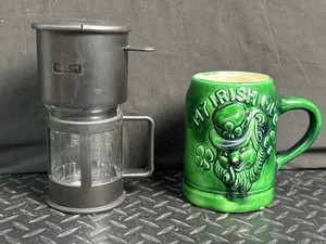 Bodum French Press & Irish-Themed Ceramic Mug Mixed Lot