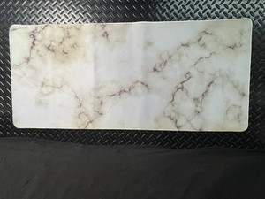Reversible White Marble Print Desk Mat