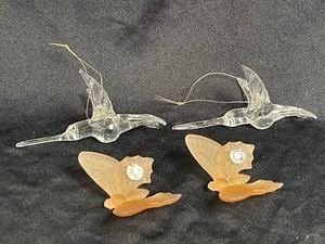 Mixed Lot of 4 Decorative Bird & Butterfly Ornaments