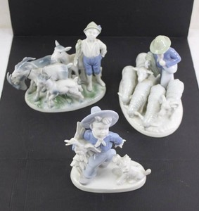 Yrat Collection Porcelain Shepherd Figurines (Lot of 3)