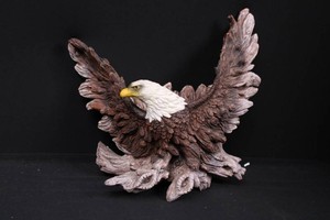 Bald Eagle Spread-Wing Wall Sculpture 11H