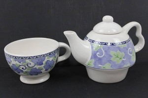 Pfaltzgraff Floral Teapot & Matching Teacup Set