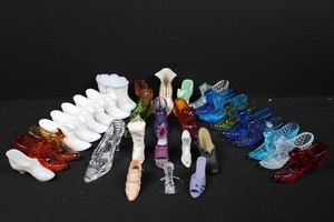 Decorative Glass & Ceramic Shoe Figurines