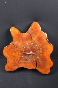 Natural-Edge Wood Slice Wall Clock - 12 x12