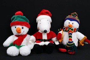 Snoopy Santa & Snowman Holiday Plush (Lot of 3)