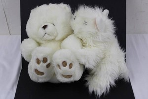 B. Schwarz Fifth Avenue Plush Teddy Bear & Dog(Lot of 2) 9H and 12H