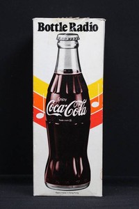 Vintage Coca-Cola Bottle Radio With Original Box (not tested)