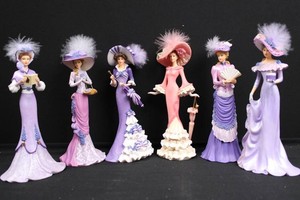Thomas Kinkade Hamilton Collection Commitment to Caring Figurines (Lot of 6) 8H