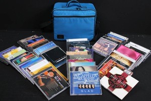 Music Cds With Blue Carrying Case