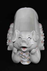 Ceramic Pig Planter With Eight Piglets 11L