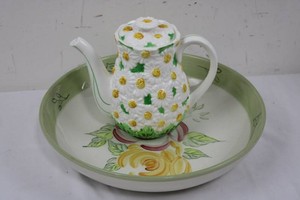 Daisy Time 3360 Floral Teapot & Serving Tray Set