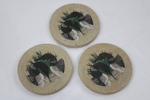Duck Design Cork Drink Coasters - Set of 3
