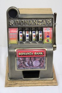 Vintage Bonanza Bank Slot Machine-Style Coin Bank - 8.5 X 8.5 X 11 in