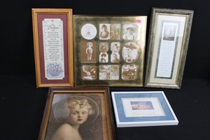 Burns of Boston Framed Art & Inspirational Decor Mixed Lot of 5