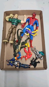 Miscellaneous action figure lot Spider-Man, sandman,  lizard,etc.