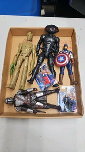 Miscellaneous large action figure lot Marvel dc star wars mandalorian.