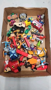 Lot of Disney action figures and toys and cars incredibles,nemo,goofy etc.