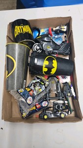 Miscellaneous DC Batman lot legos stickers cups etc.