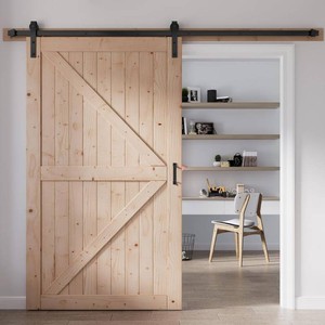 $260 Wood Barn Doors 48x80in with Hardware