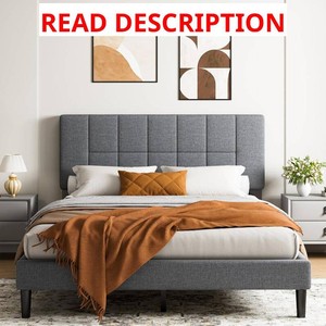 $130 Marsail Queen Bed Frame, 12 Legs, 1300 lbs 1