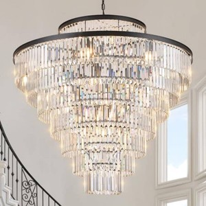 $869 CATINER Crystal Chandelier, 28-Light Black