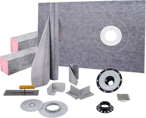 $172 VEVOR Shower Curb Kit 38x60 4 Grate